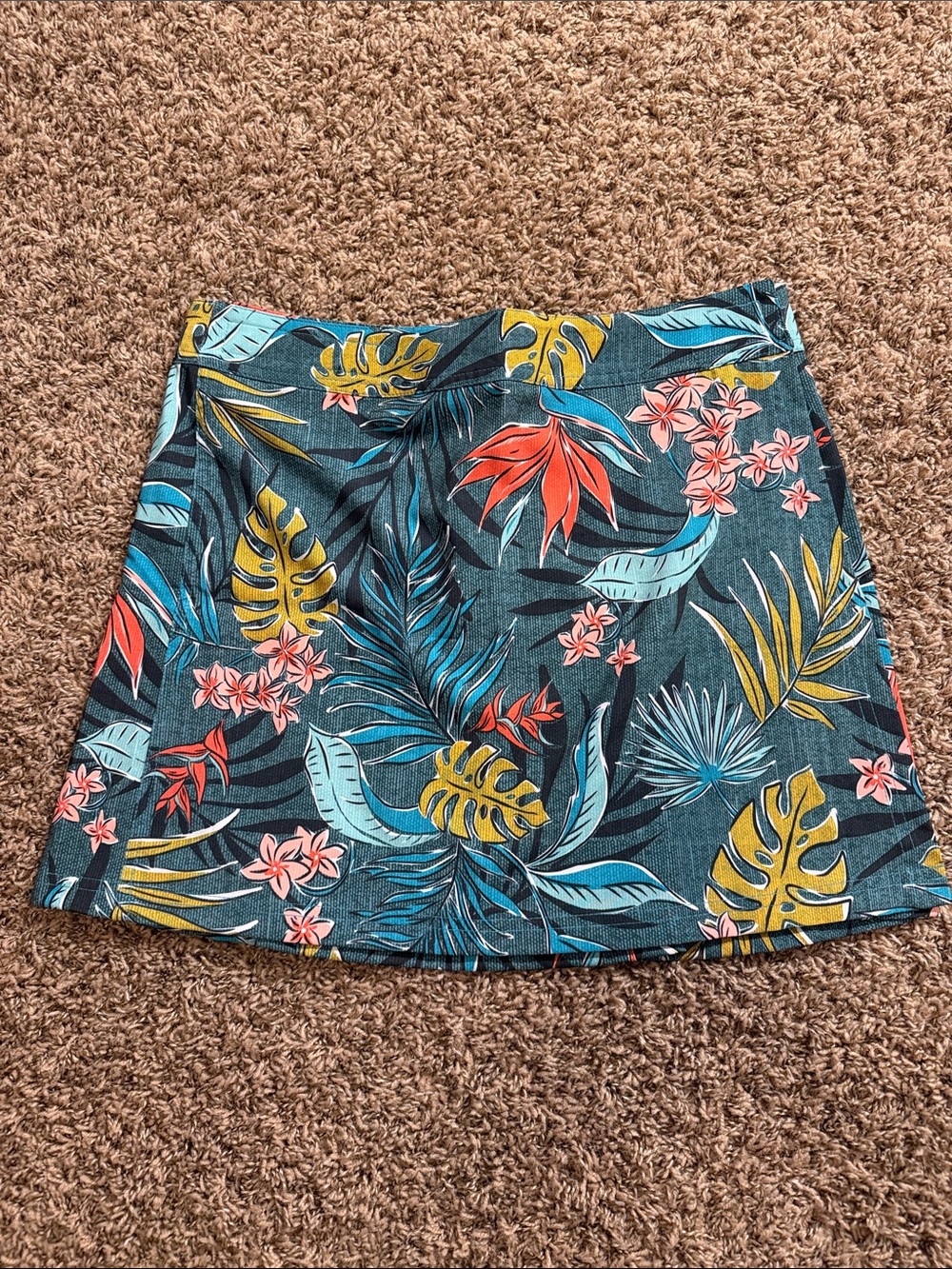 Ripskirt Hawaii Tropical Floral Swim Sarong in Teal, Yellow, Coral, Pink